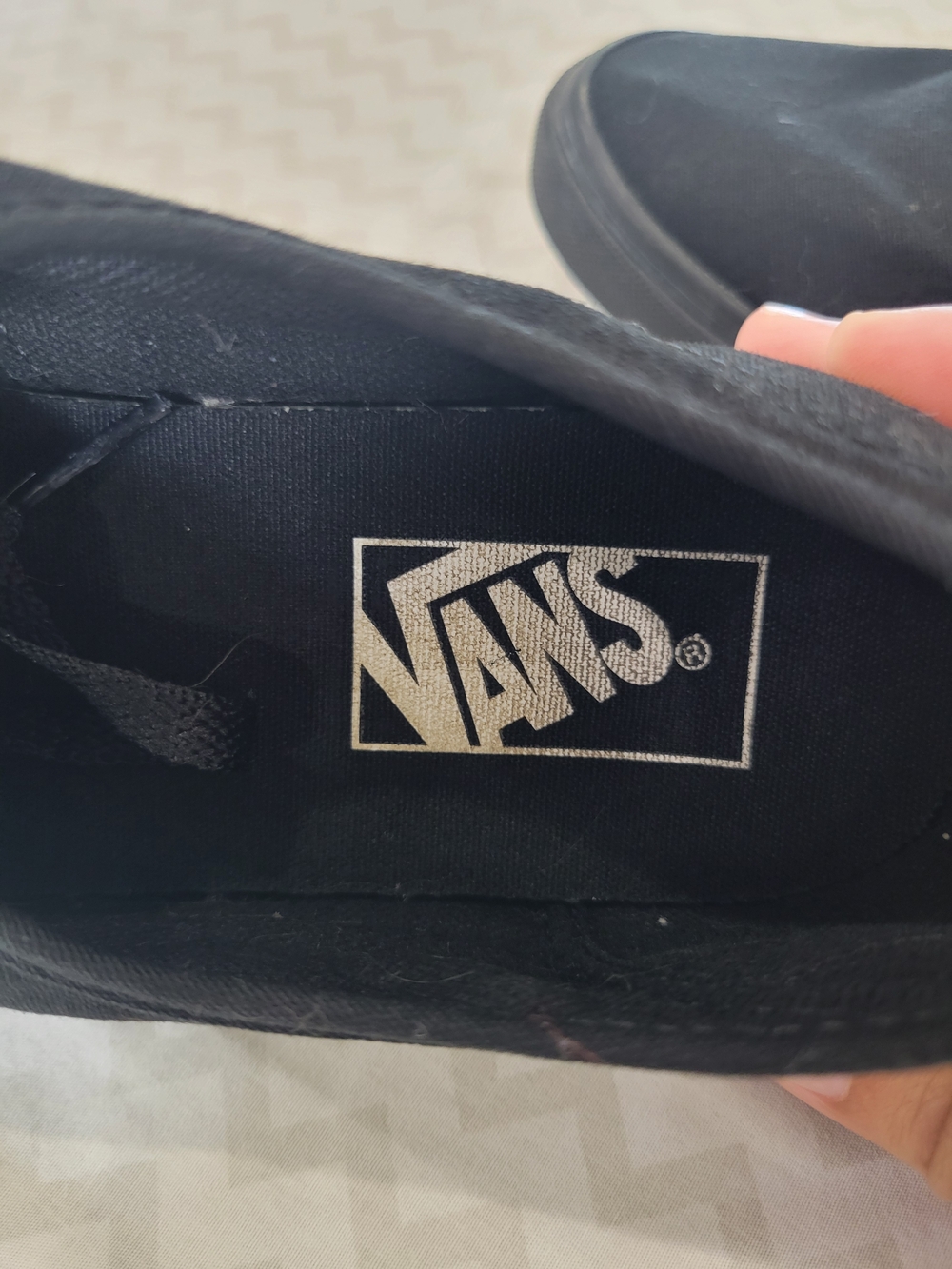 Womens 9.0, Mens 7.5 Vans Authentic Classic Canvas Sneakers in Black - Picture 6 of 10